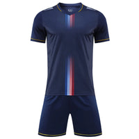 Men's Polyester Spandex Soccer Uniform Set with Jersey and Shorts