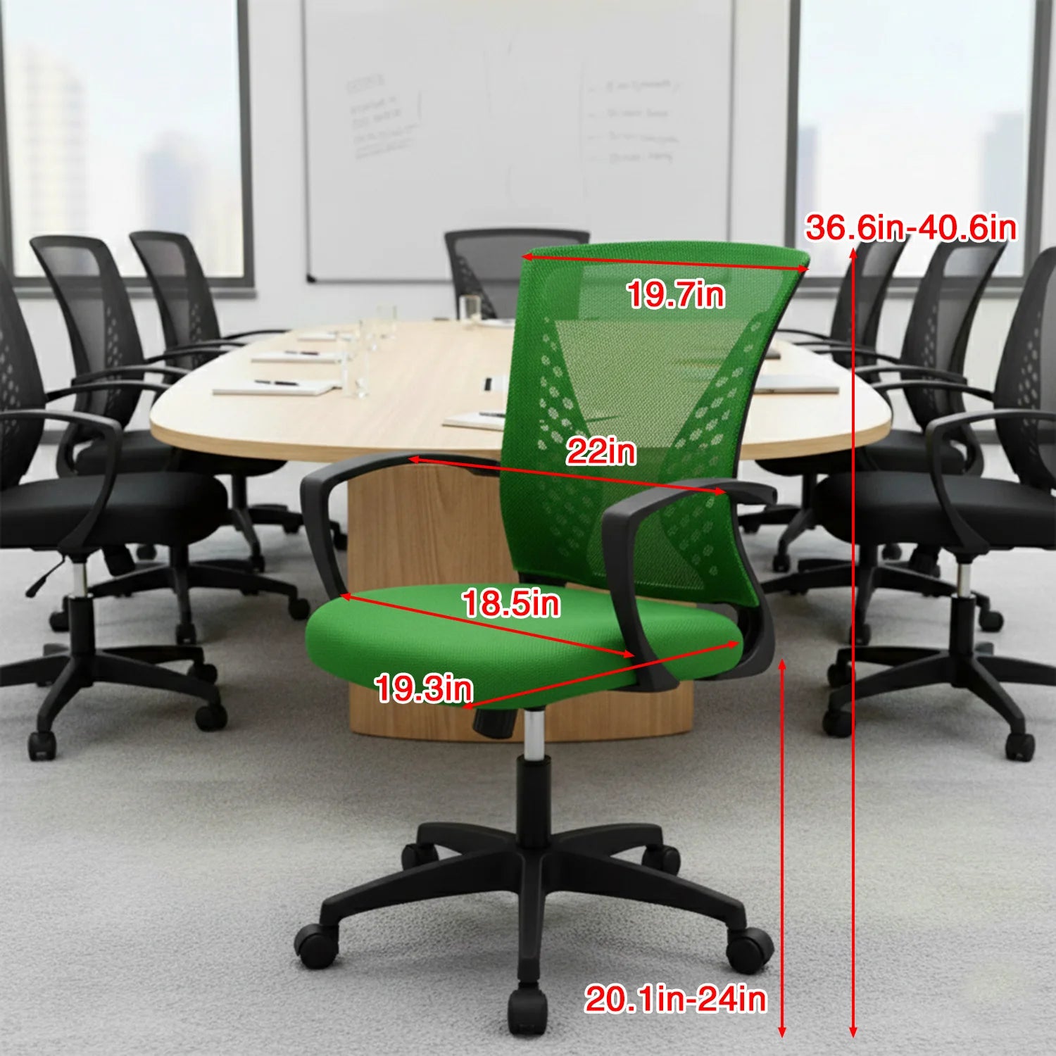 Office Chair Mesh Chair Ergonomic Computer Desk Chair Mid Back Swivel Lumbar Support with Armrest - Buy online at  Vibe In Cart.