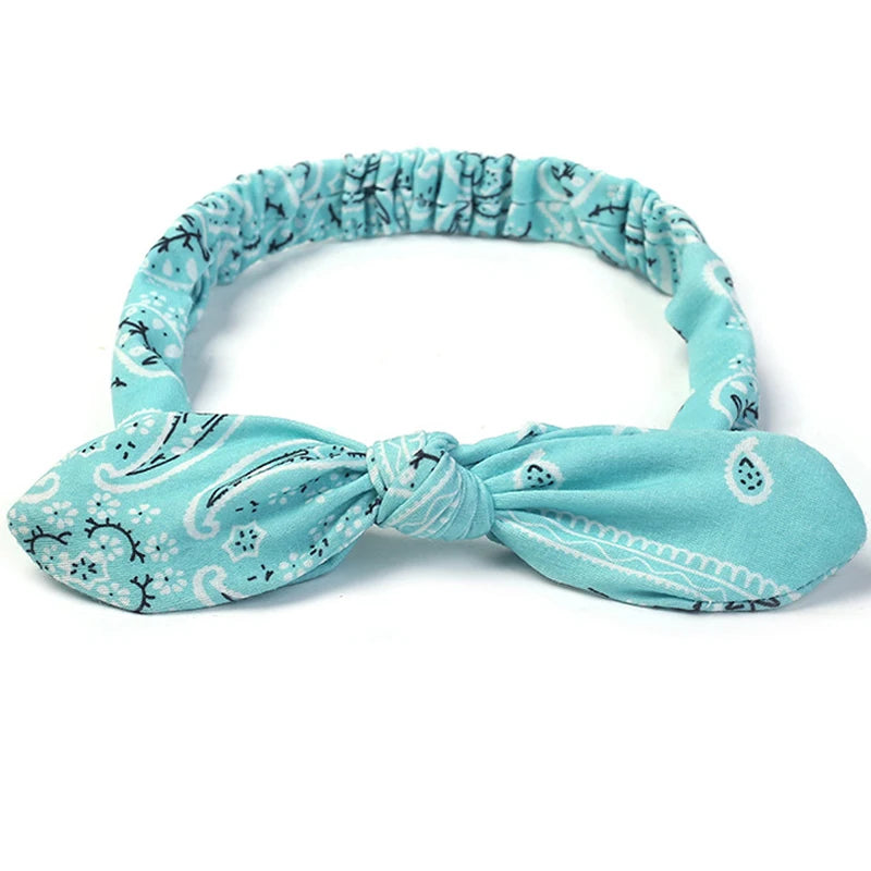 Women's Geometric Acrylic Elastic Headbands with Cross Knot