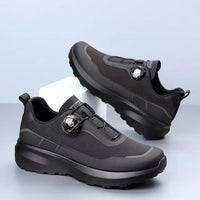 Men's Button Closure Casual Walking Shoes Flat Heel Design