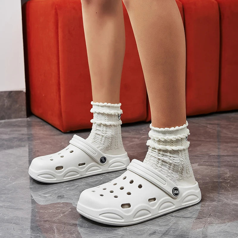 Summer Comfortable Clogs Slippers for Women Lightweight Anti Slip Beach Sandals Woman Fashion White EVA Waterproof Garden Shoes - Buy online at  Vibe In Cart.