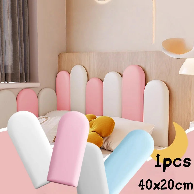 1PC 40x20cm Nordic Style Headboard Bedroom Head Board Stickers Room Anti-collision Wall Panels Home Decoration - Buy online at  Vibe In Cart.