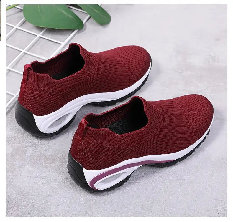 2024 summer New Women Fashion Casual Sport Shoes Wedge Platform Sneakers  Ladies Breathable  Vulcanized Shoes - Buy online at  Vibe In Cart.