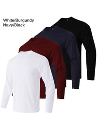 4-piece men's quick drying sports and fitness T-shirt long sleeved sports and running T-shirt - Buy online at  Vibe In Cart.