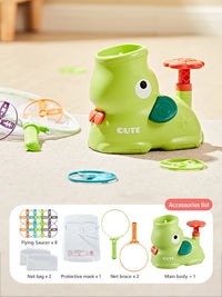 Air Discs Launcher Childern Toys Indoor Outdoor Games Soaring Machine Flying Disc Saucer Foot Launcher Kids Jump Spoorts Toy