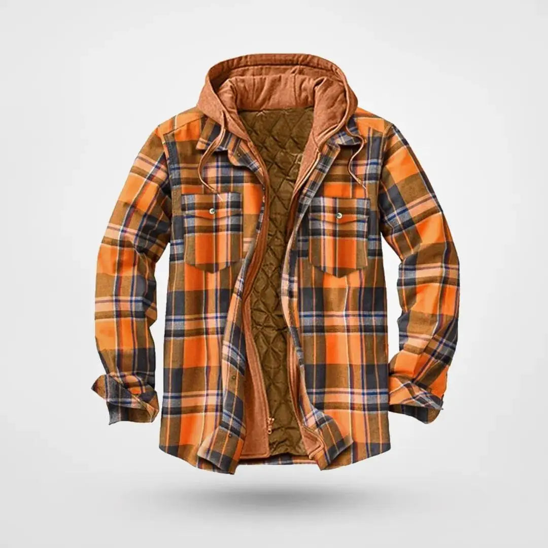 Men's Hooded Winter Jacket, Long-Sleeved, Loose-Fitting, Single Breasted