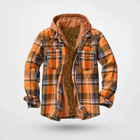 Men's Hooded Winter Jacket, Long-Sleeved, Loose-Fitting, Single Breasted