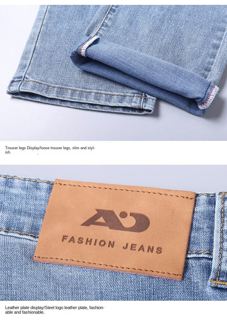 Men's Slim Fit Stretch Denim Casual Jeans for All Seasons