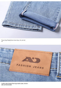 Men's Slim Fit Stretch Denim Casual Jeans for All Seasons