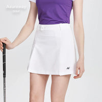 Azureway new golf skort women high-waisted thin skirts sports tennis quick drying skirts with safety shorts ladies golf clothes