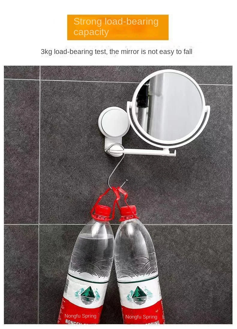 Wall Mirror Folding Arm Extend Bathroom Mirror Without Drill Swivel Bathroom Mirror Suction Arm Double Side Cosmetic Makeup - Buy online at  Vibe In Cart.