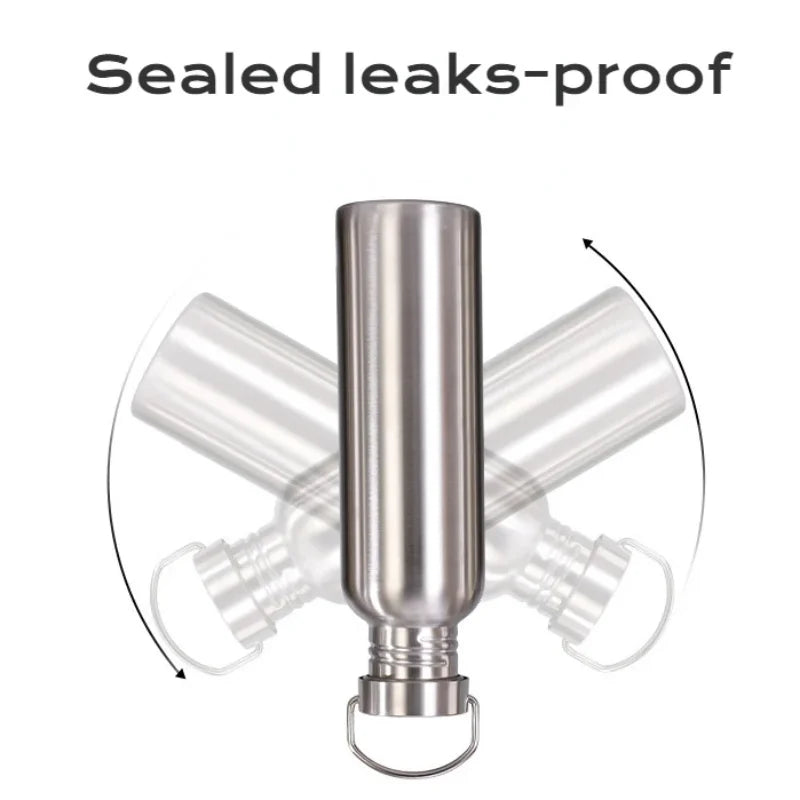 500/750/1000ml Stainless Steel Water Bottle Single Wall Large Capacity Big Mouth Vacuum Flasks with Lid Cycling Drinkware Sports - Buy online at  Vibe In Cart.