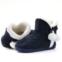 Litfun Winter Warm Plush Boots For Women Outdoor Soft Sole Non-slip Knit Furry Snow Boots Indoor Cozy Fur House Cotton Slippers - Buy online at  Vibe In Cart.