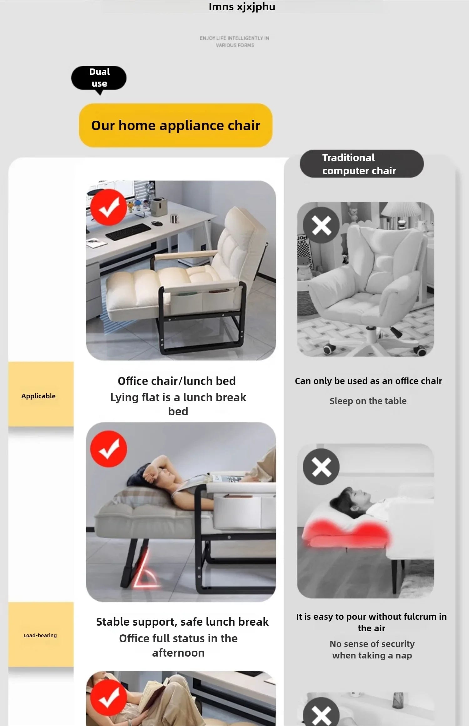 Reclining chair office lunch break folding chair computer chair can sit and lie down dual-purpose lazy sofa chair with backrest - Buy online at  Vibe In Cart.