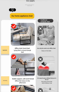 Reclining chair office lunch break folding chair computer chair can sit and lie down dual-purpose lazy sofa chair with backrest - Buy online at  Vibe In Cart.