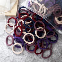 Women's Elastic Hair Bands, 4cm, Polyester, Set of 50