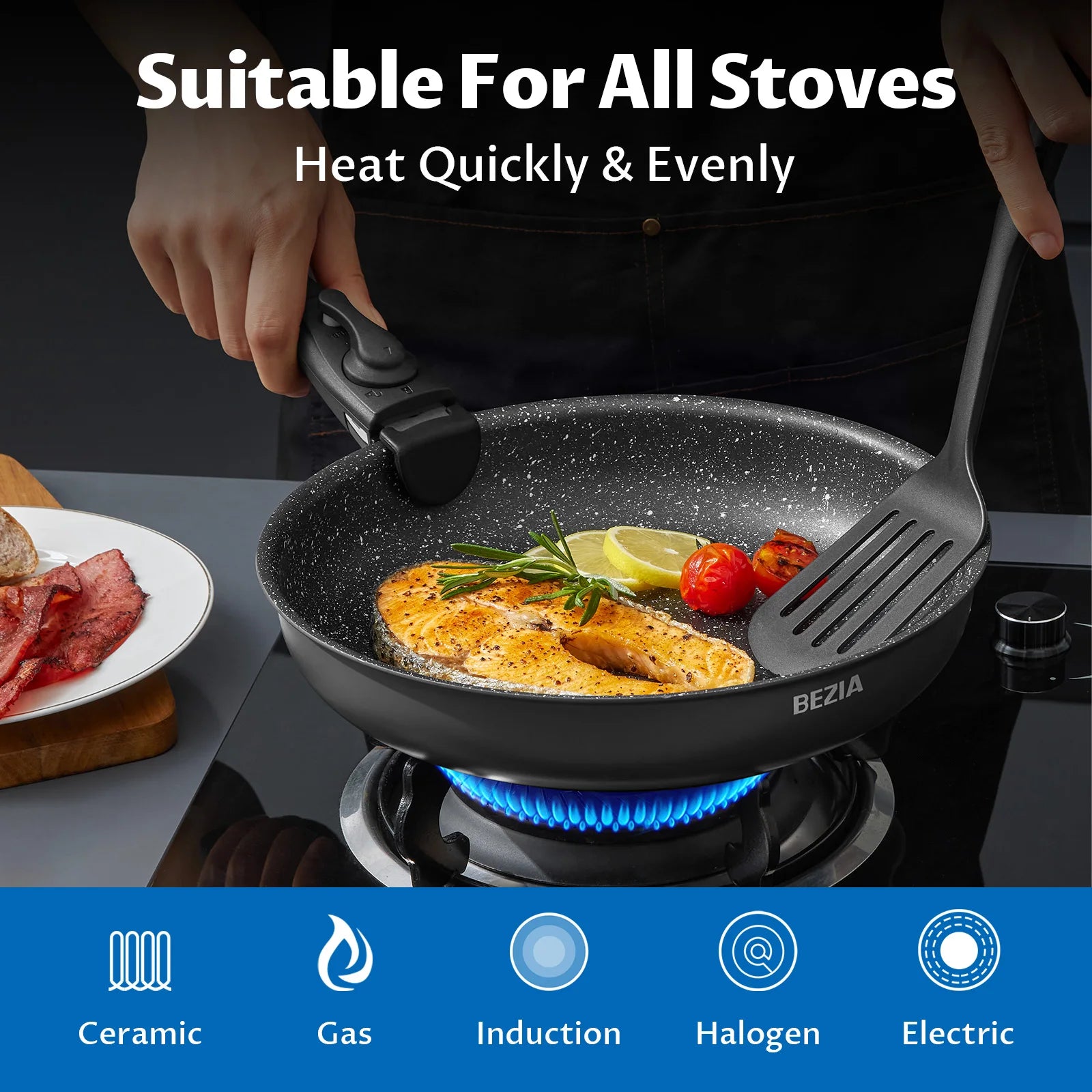 Induction Cookware Set 13 Pieces, Nonstick Pots and Pans Set with Removable Handles, for All Hobs, Stackable Design for RV - Buy online at  Vibe In Cart.