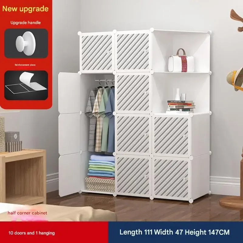 Modern Wooden Wardrobe with Shelves for Jewelry and Makeup