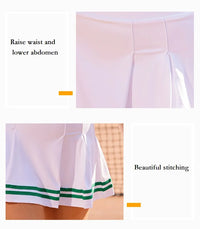 Women Pleated Tennis Skirt Summer Striped High Waist Skorts Ladies Yoga Running Skirts Gym Short Sportswear Workout Clothes - Buy online at  Vibe In Cart.