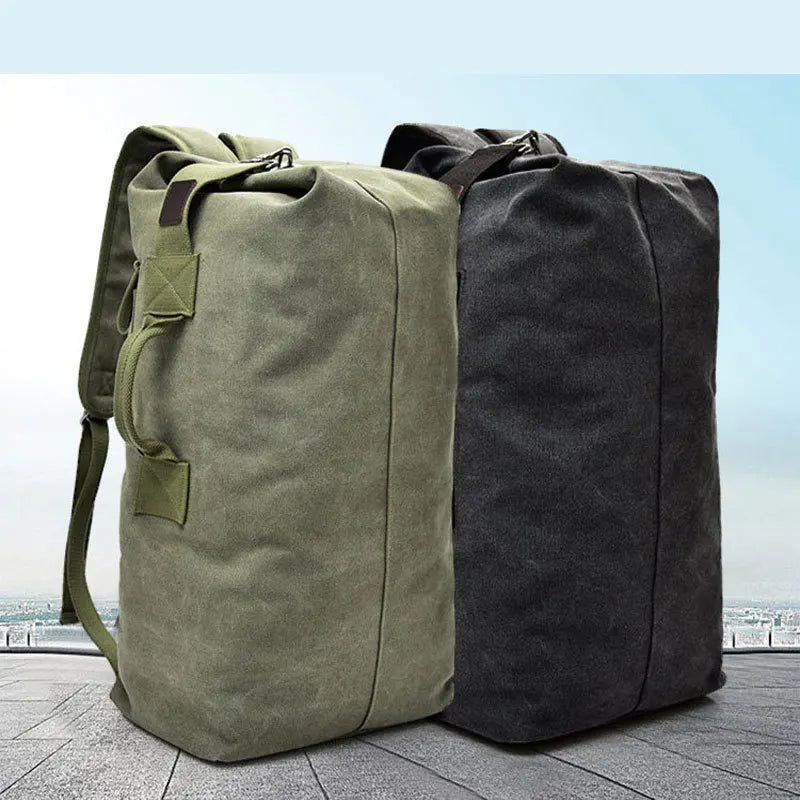Large Capacity Outdoor Bags Travel Hiking Climbing Tactical Backpack Bag Men Women Canvas Bucket Bag Shoulder Sports Bag - Buy online at  Vibe In Cart.