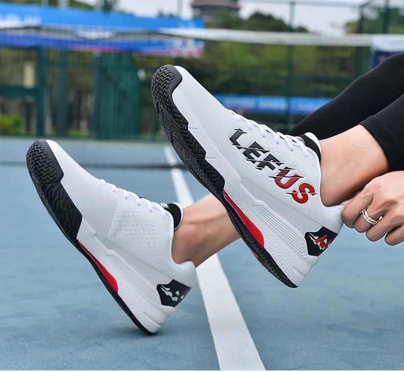Unisex Lace-Up Tennis Shoes Breathable And Shock-Absorbent