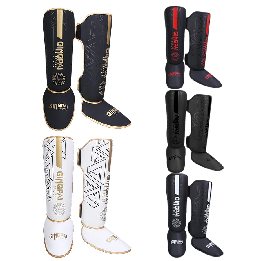 High-Quality PU Leather Boxing Shin Guards Ankle Support Protector MMA Muay Thai Training Leg Warmers Light Kicking Shin Pads - Buy online at  Vibe In Cart.