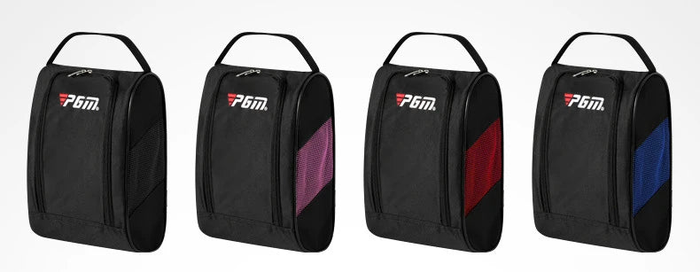 Portable Mini Nylon Golf Shoe Bag with Ball Holder