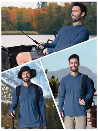 TACVASEN Sun Protection T-Shirts Mens Long Sleeve Hoodie Casual UV-Proof T-Shirts Breathable Lightweight Quick Dry T shirts Male - Buy online at  Vibe In Cart.