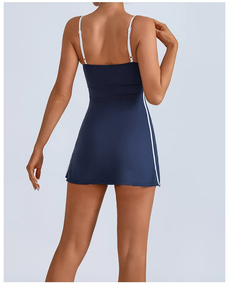Golf Tennis Dress with Pad Sports Set Yoga for Women Workout Pickleball Clothing Badminton Skorts Activewear - Buy online at  Vibe In Cart.