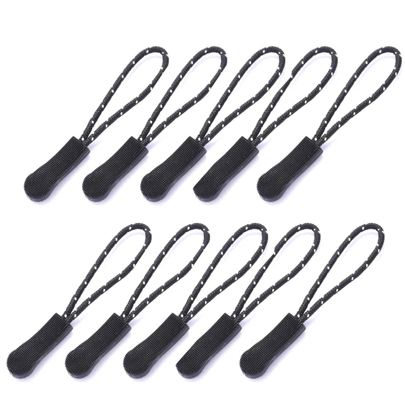 Set of 10 PVC Zipper Pull Replacement Clips for Bags