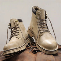 Luxury Brand Outdoor Men's Boots High-Top Leather Hiking Boots Classic Male Ankle Shoes Motocross Sneakers Casual Leather Shoes - Buy online at  Vibe In Cart.