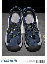 Summer Men's Sandals Classic Genuine Leather Sandals Fashion Outdoor Hiking Shoes Light  Breathable Non-slip Sneakers 38-48 - Buy online at  Vibe In Cart.