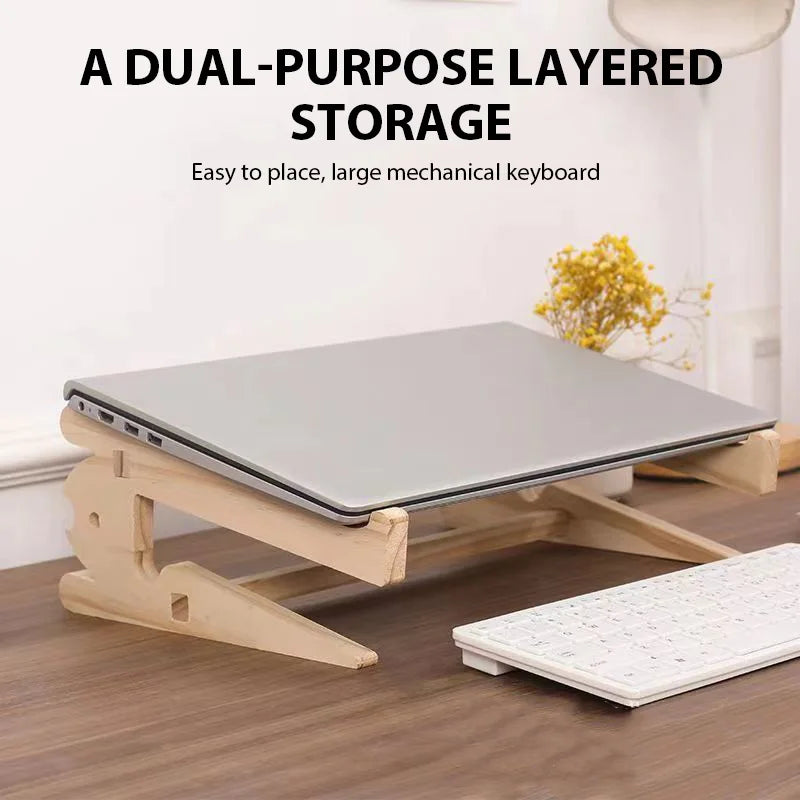 Laptop Stand with Removable Bracket and Cooling Base in ABS Plastic