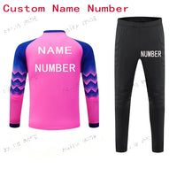 Polyester Spandex Protective Long Sleeve Soccer Goalkeeper Uniform Set with Top and Pants