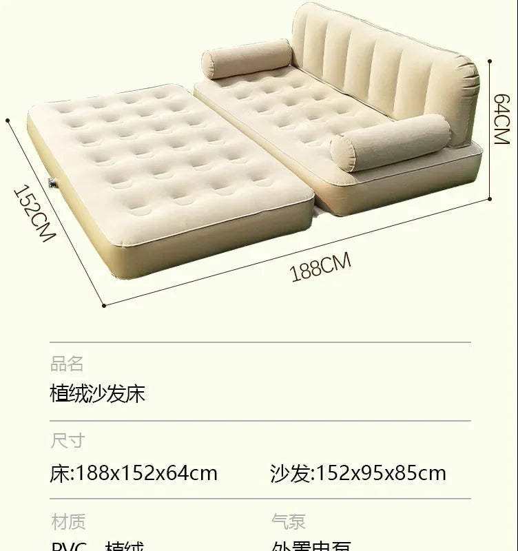 Seat Outdoor Inflatable Sofa Lazy Inflatable Sofa Bed Camping Inflatable Mattress Foldable Air Mattress Electric Inflation Pump - Buy online at  Vibe In Cart.