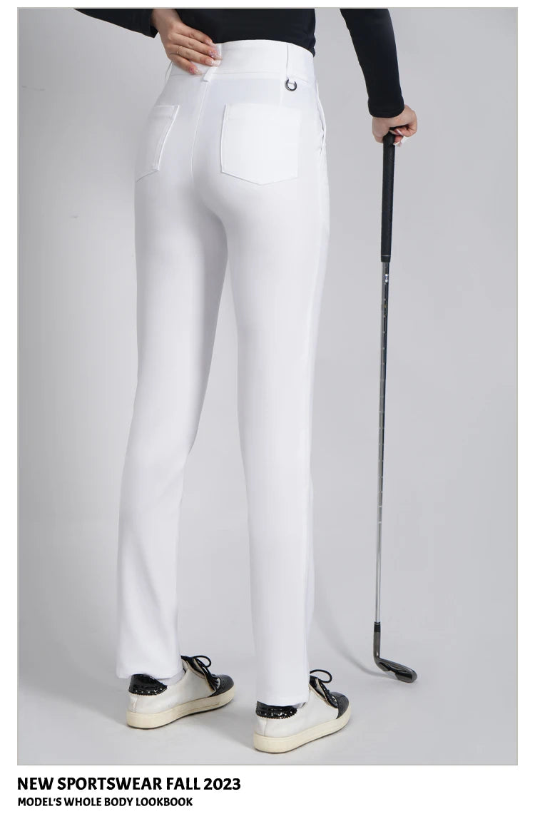 Golf Women's Pants Sttraight High Waist Causal Sportswear Elastic Brethable Golf Tennis Trousers - Buy online at  Vibe In Cart.