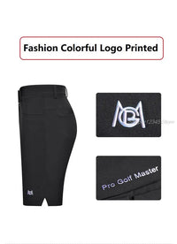Pgm Women Summer Golf Shorts Elastic Casual Half Trousers Ladies Sports High Waist Shorts Slim Golf Clothing Tennis Wear
