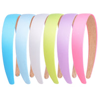 1/2pcs Plain 3CM Wide Satin Headband Girls Fabric Covered Resin Hairbands Plastic Hair Hoop Kids Elastic Bands Hair Accessories - Buy online at  Vibe In Cart.