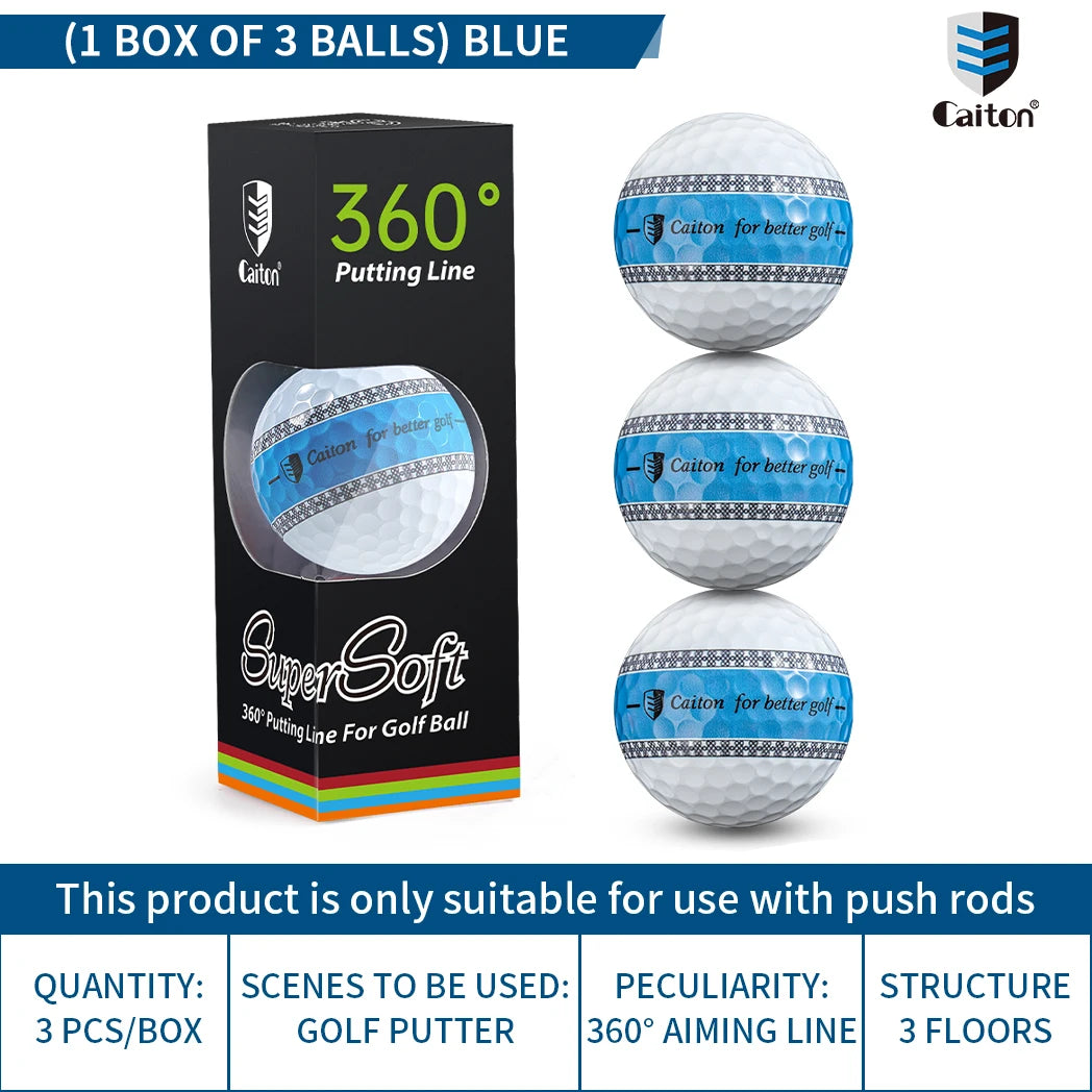 Caiton 12/3pcs 3-Layer PU Putter Golf Ball, 360° Precision Stable Shooting Line, Enhancing Putting Accuracy and Stability - Buy online at  Vibe In Cart.