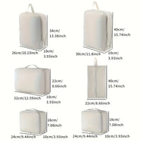 6-Piece Compression Packing Cubes Made of Polyester