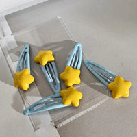 Summer Y2K Hairpin Yellow Star Designs Duck Mouth Clip Bangs Side Clip Blue BB Barrettes Hair Snap Clips Girls Hair Accessories - Buy online at  Vibe In Cart.
