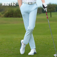 Men's Summer Golf Pants Full Length Waterproof Antibacterial Elastic Waistband