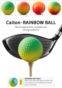 Soft Rainbow Golf Balls for Practice, 3 or 6 Pack