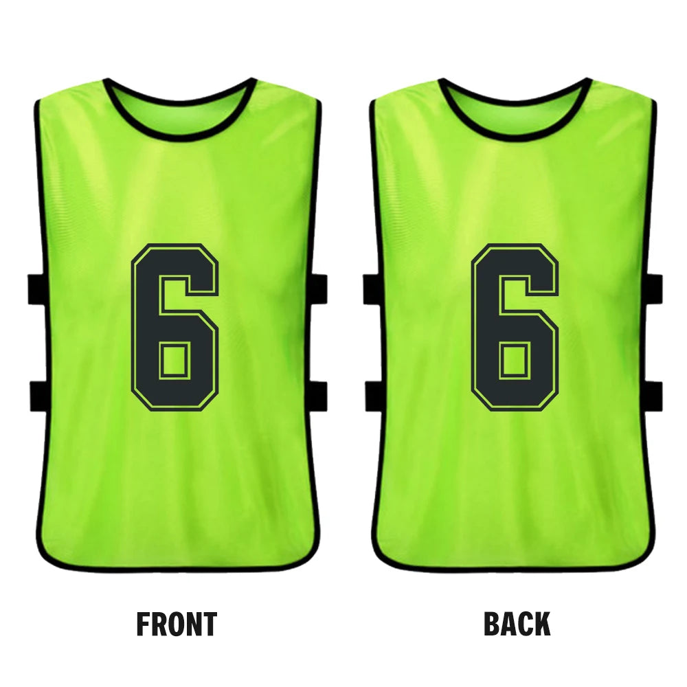6PCS/2PCS Adults Soccer Pinnies Quick Drying Football Team Jerseys Youth Sports Scrimmage Soccer Team Numbered Bibs Sports Vest - Buy online at  Vibe In Cart.