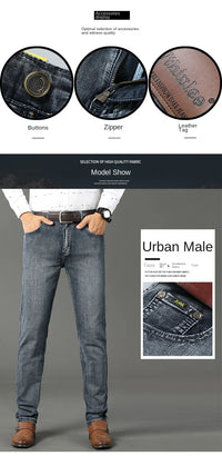Wthinlee Slim Washed Jeans Casual Straight Stretch Fashion Classic Blue Black Work Denim Trousers Male Brand Clothing - Buy online at  Vibe In Cart.