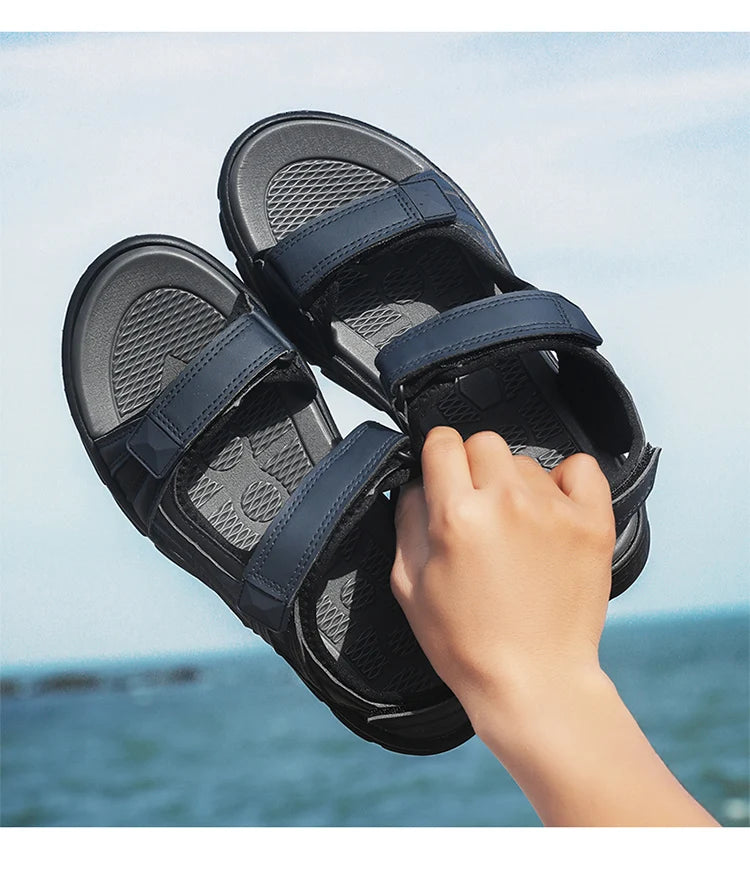 Men's Waterproof Sports Sandals for Hiking and Beach Open Toe Adjustable