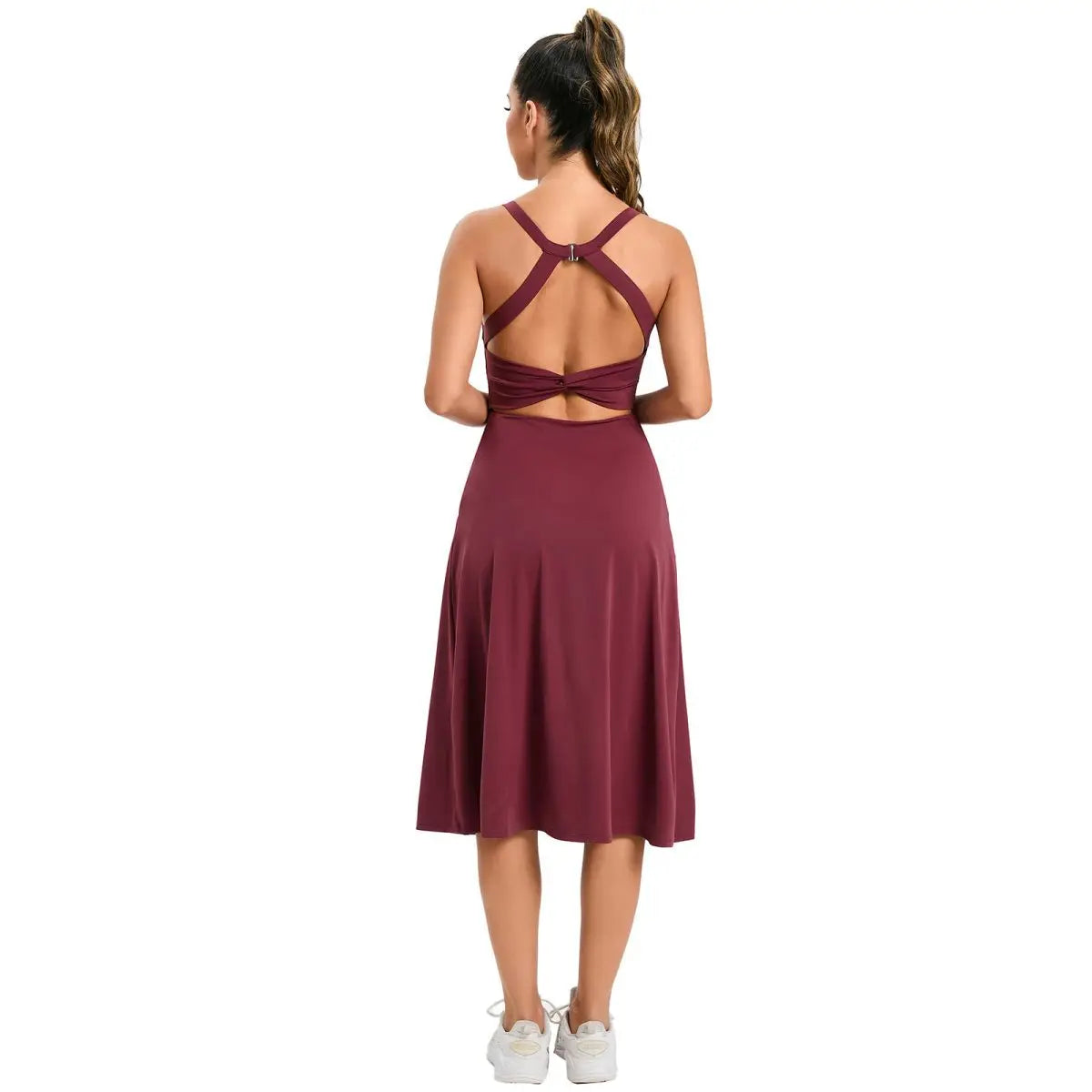 Women Tennis Dress  One Piece Gym Sports Fitness Yoga Casual Skirt Outdoor Golf Suit Badminton Dress Women Sportswear