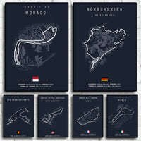 F1 Imola Monaco Track Circuit Canvas Painting Formula 1 Wall Art Nordic Poster Aesthetic Motorsport Race Picture for Home Decor - Buy online at  Vibe In Cart.