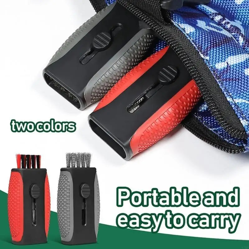 Portable 2 in 1 Golf Club Cleaning Brush Tool