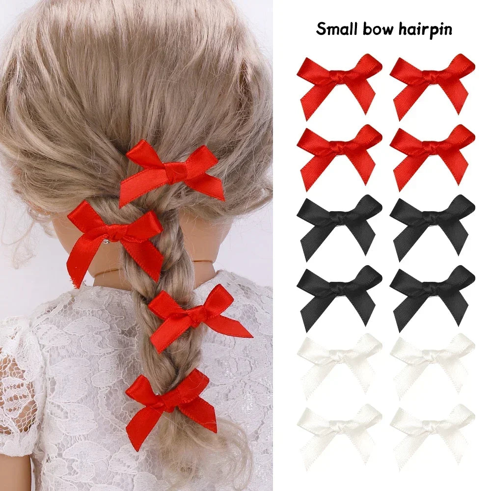 5-24Pcs Y2k Girls Bows Mini Hair Clips Metal Hairpin Headwear Barrette Handmade Ribbon Bow Bangs Clip Fashion Hair Accessories - Buy online at  Vibe In Cart.